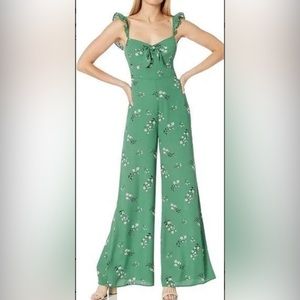 LIKELY MARIAH FLORA-PRINT JUMPSUIT GREEN BLACK YP1263230Y SIZE 8 $228.00